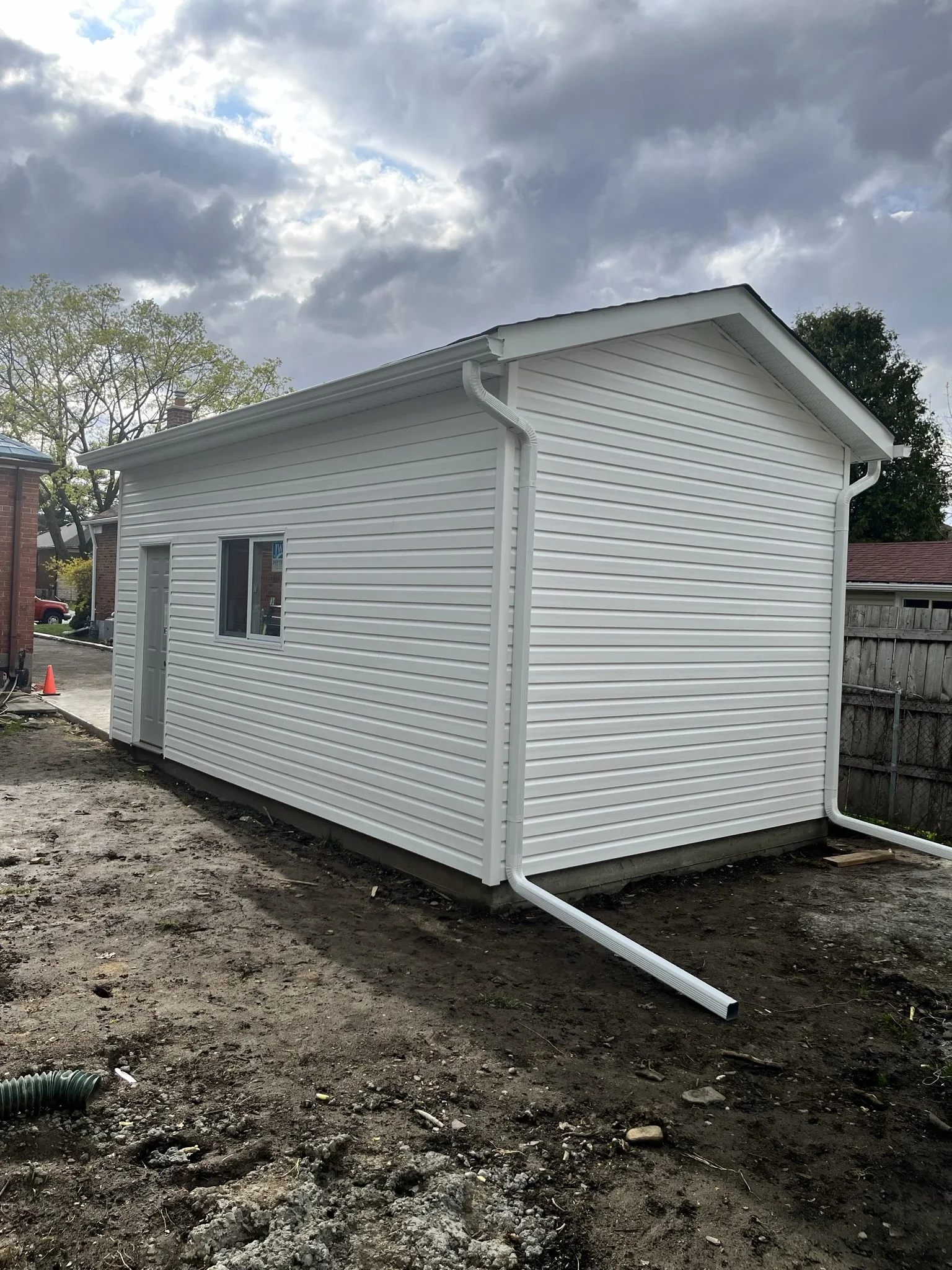 White Vinyl Garage