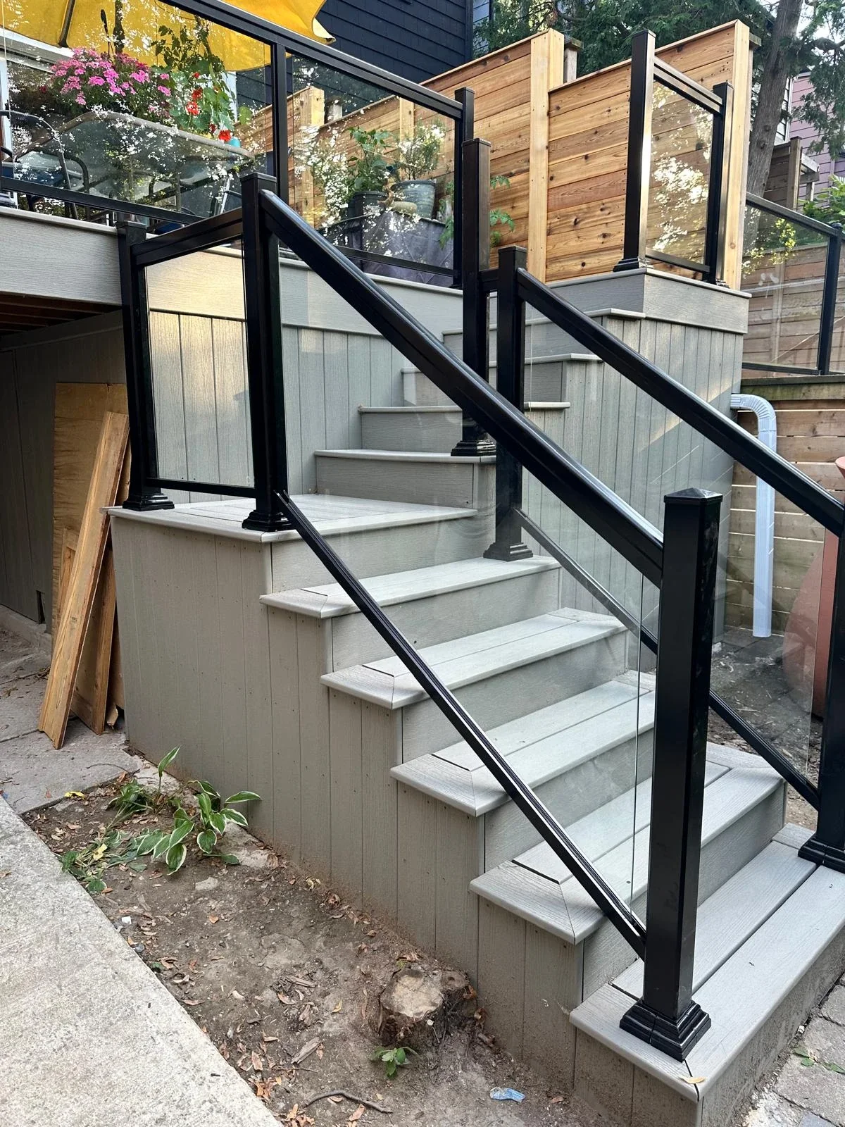 Composite Glass Railing Deck — photo