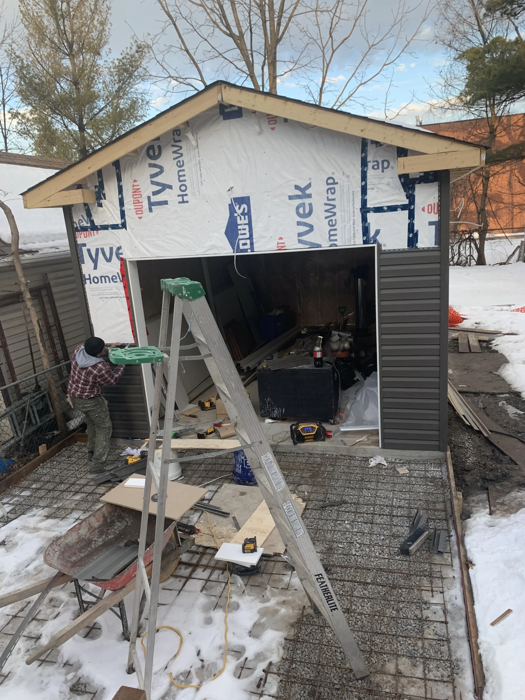 Grey Vinyl Garage — photo