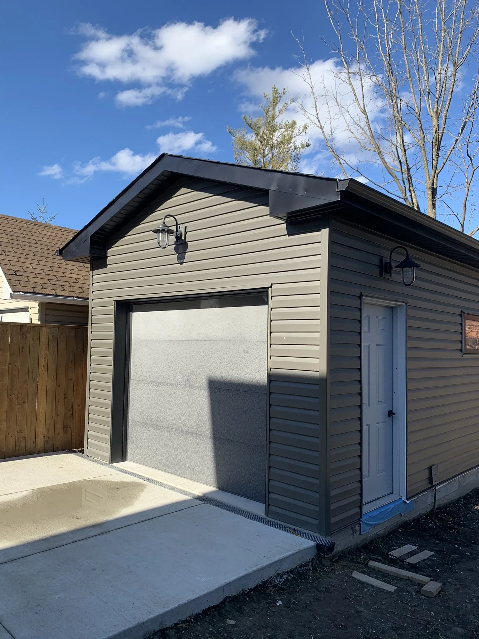 Grey Vinyl Garage — photo